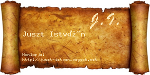 Juszt István névjegykártya