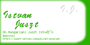 istvan juszt business card